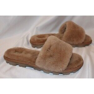 UGG WOMEN'S COZETTA SHEARLING SLIPPER SLIDES NIB CHESTNUT